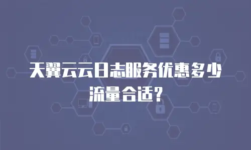 天翼云云日志服务优惠多少流量合适？