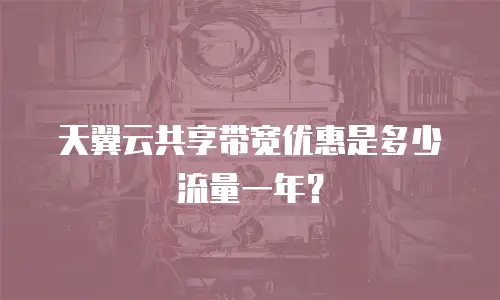 天翼云共享带宽优惠是多少流量一年？