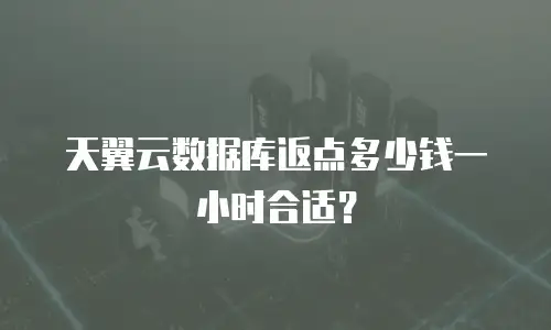 天翼云数据库返点多少钱一小时合适？