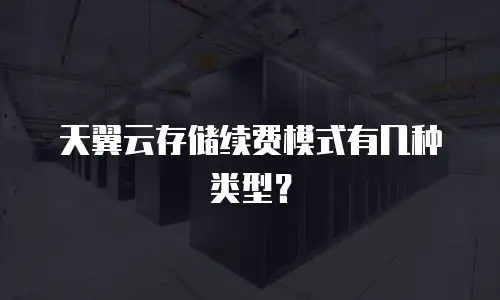 天翼云存储续费模式有几种类型？