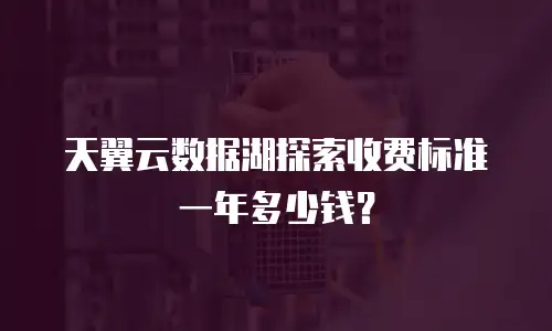 天翼云数据湖探索收费标准一年多少钱？