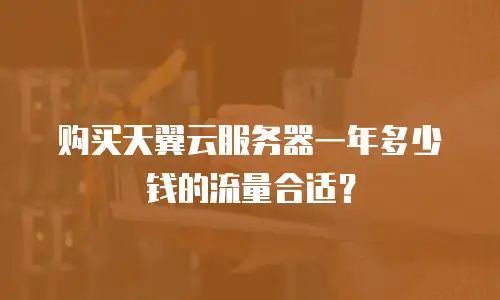购买天翼云服务器一年多少钱的流量合适？