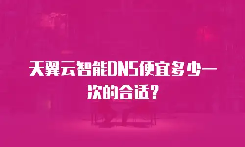 天翼云智能DNS便宜多少一次的合适？