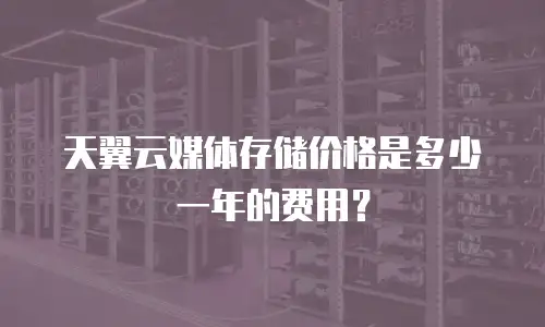 天翼云媒体存储价格是多少一年的费用？