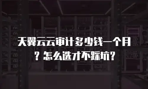 天翼云云审计多少钱一个月？怎么选才不踩坑？