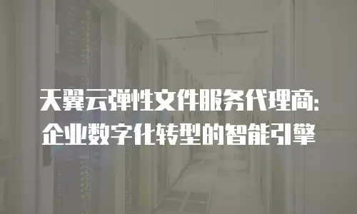 天翼云弹性文件服务代理商：企业数字化转型的智能引擎
