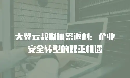 天翼云数据加密返利：企业安全转型的双重机遇