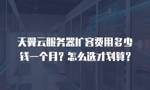 天翼云服务器扩容费用多少钱一个月？怎么选才划算？