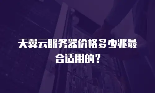 天翼云服务器价格多少兆最合适用的？