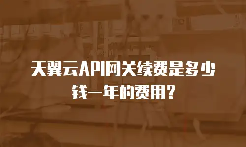 天翼云API网关续费是多少钱一年的费用？