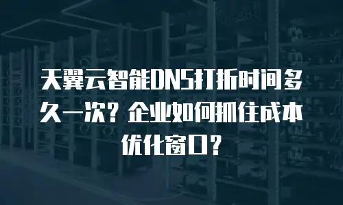 天翼云智能DNS打折时间多久一次？企业如何抓住成本优化窗口？
