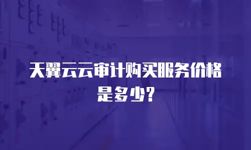 天翼云云审计购买服务价格是多少？