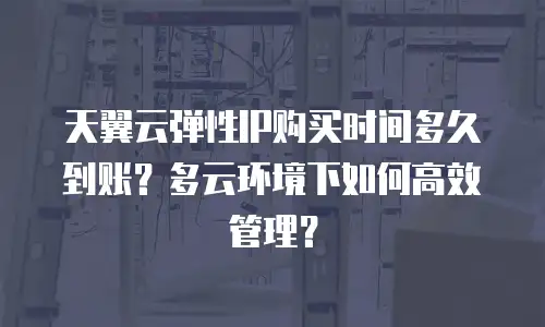 天翼云弹性IP购买时间多久到账？多云环境下如何高效管理？