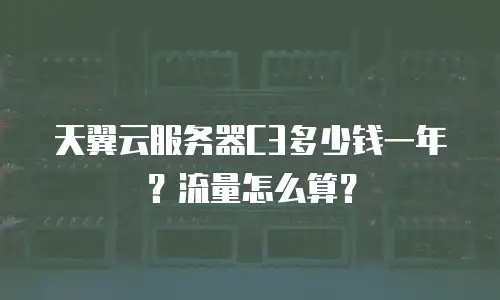 天翼云服务器C3多少钱一年？流量怎么算？