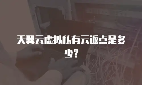 天翼云虚拟私有云返点是多少？