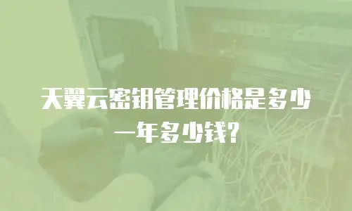 天翼云密钥管理价格是多少一年多少钱？