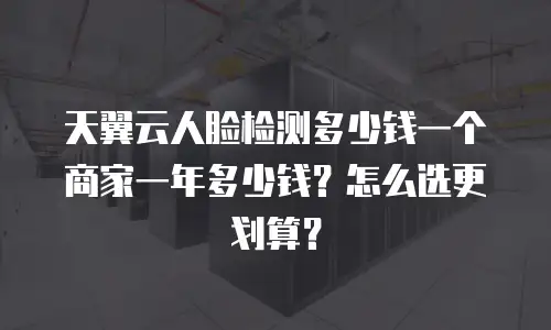 天翼云人脸检测多少钱一个商家一年多少钱？怎么选更划算？