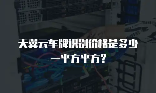 天翼云车牌识别价格是多少一平方平方？