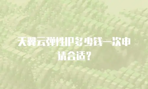 天翼云弹性IP多少钱一次申请合适？
