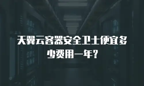 天翼云容器安全卫士便宜多少费用一年？