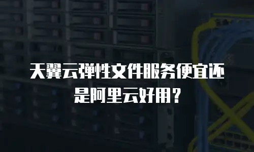 天翼云弹性文件服务便宜还是阿里云好用？