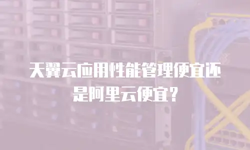 天翼云应用性能管理便宜还是阿里云便宜？