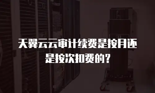 天翼云云审计续费是按月还是按次扣费的？