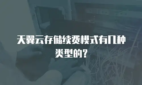 天翼云存储续费模式有几种类型的？