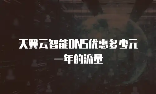天翼云智能DNS优惠多少元一年的流量