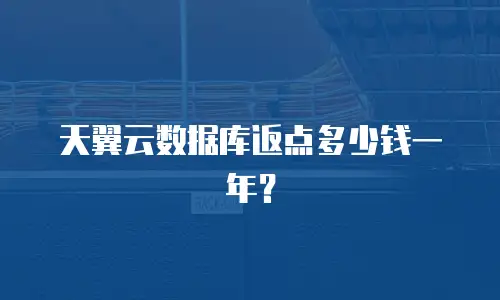 天翼云数据库返点多少钱一年？