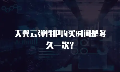 天翼云弹性IP购买时间是多久一次？