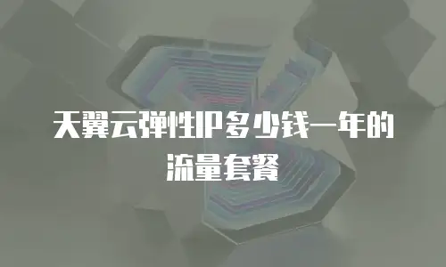 天翼云弹性IP多少钱一年的流量套餐