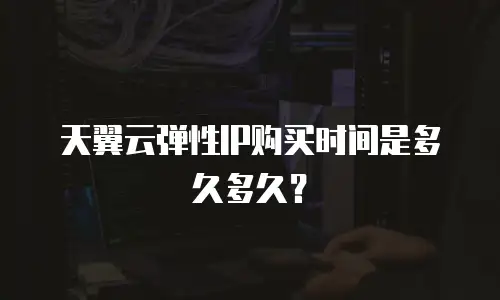 天翼云弹性IP购买时间是多久多久？