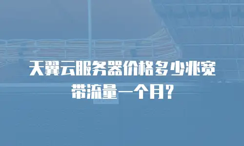 天翼云服务器价格多少兆宽带流量一个月？