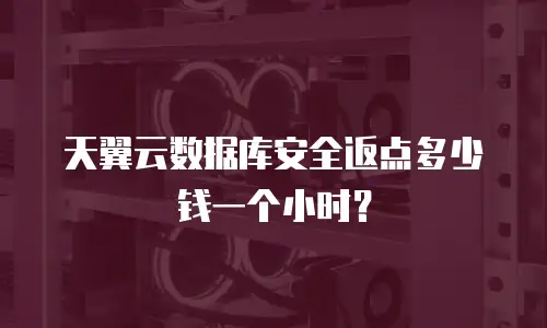 天翼云数据库安全返点多少钱一个小时？