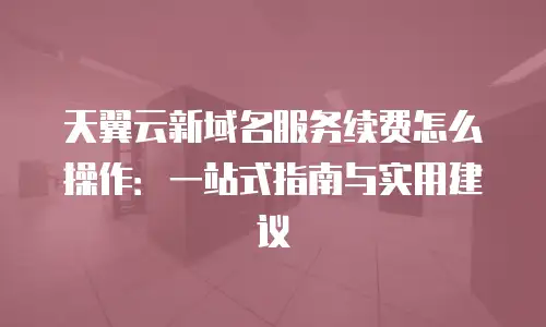 天翼云新域名服务续费怎么操作：一站式指南与实用建议