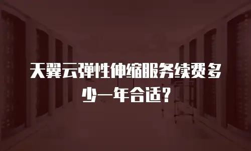 天翼云弹性伸缩服务续费多少一年合适？