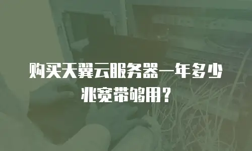 购买天翼云服务器一年多少兆宽带够用？