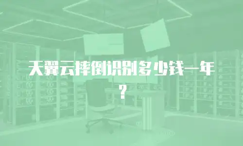 天翼云摔倒识别多少钱一年？