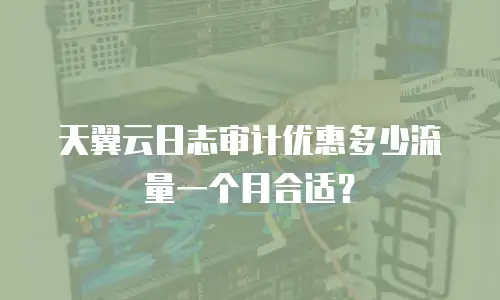 天翼云日志审计优惠多少流量一个月合适？