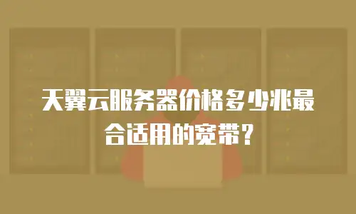 天翼云服务器价格多少兆最合适用的宽带？