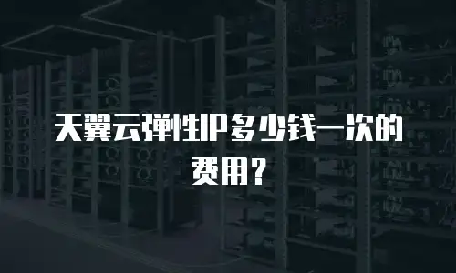 天翼云弹性IP多少钱一次的费用？
