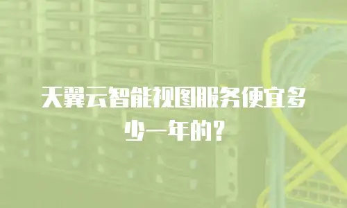 天翼云智能视图服务便宜多少一年的？