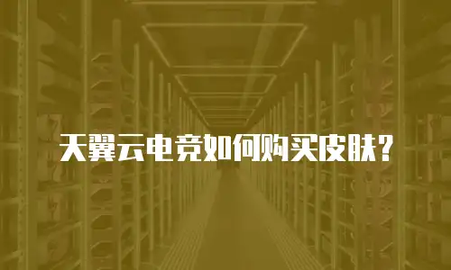天翼云电竞如何购买皮肤？
