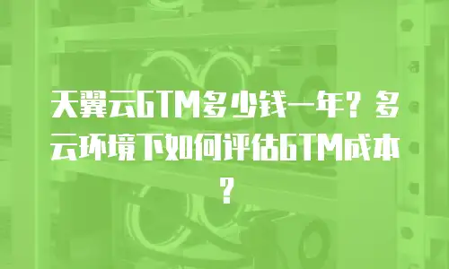 天翼云GTM多少钱一年？多云环境下如何评估GTM成本？