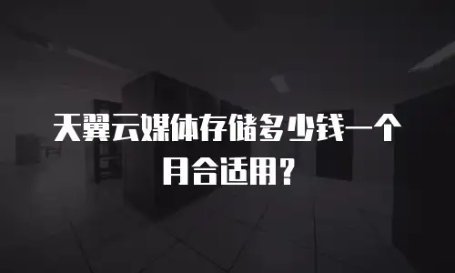 天翼云媒体存储多少钱一个月合适用？