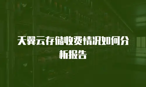 天翼云存储收费情况如何分析报告