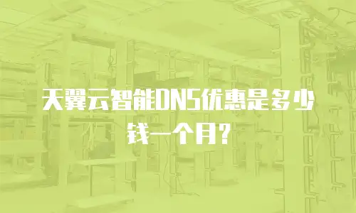 天翼云智能DNS优惠是多少钱一个月？