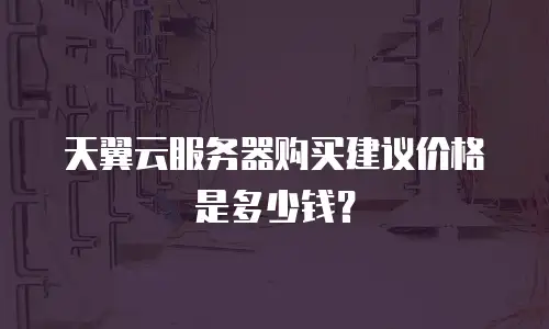 天翼云服务器购买建议价格是多少钱？
