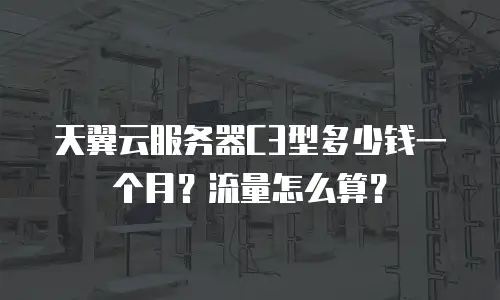 天翼云服务器C3型多少钱一个月？流量怎么算？